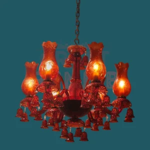 6 Lights Chandelier(Red)